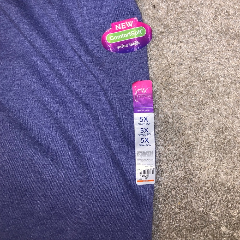 BRAND NWT JMS ComfortSoft Purple Pants sz 5X - Picture 6 of 12